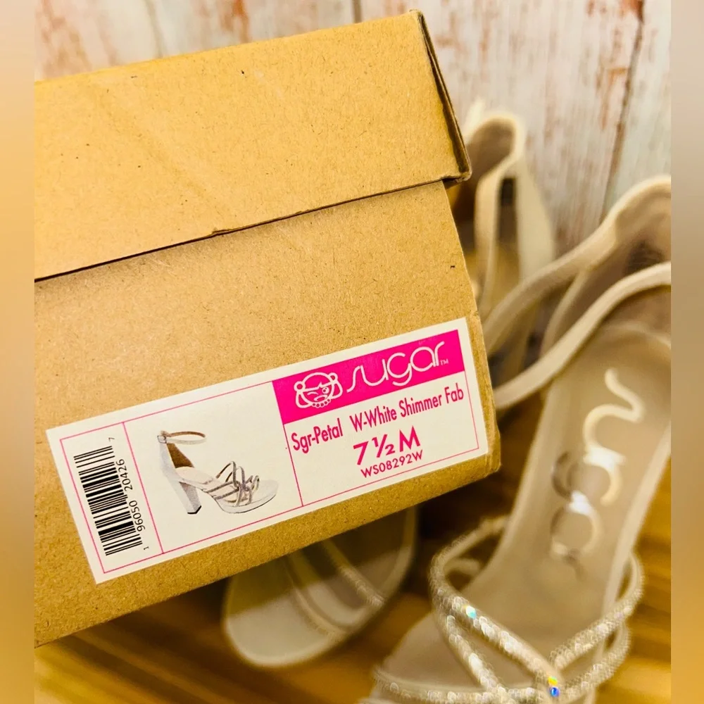 Sugar Petal Women’s Size 7.5 White / Off White Heels – New Wedding Formal